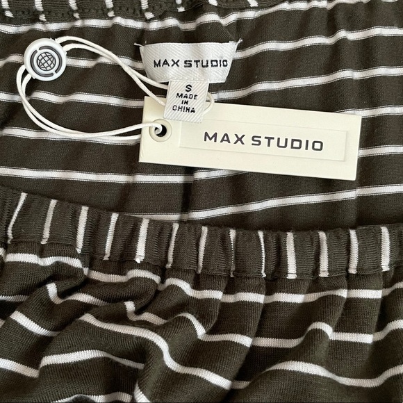 Nwt Max Studio Off The Shoulder Striped Shirt | S - Picture 6 of 7